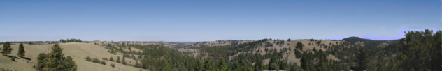 New Haven Panorama vom Cat Pasture aus ins Sawmill Pasture (John Deere)