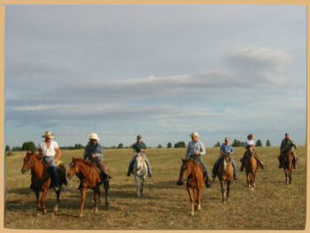 Nach einem Cattle Drive in New Haven: Nick und die Busenitz-Family auf dem Weg zurck zur Ranch